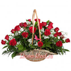 Загляденье Корзина красных роз